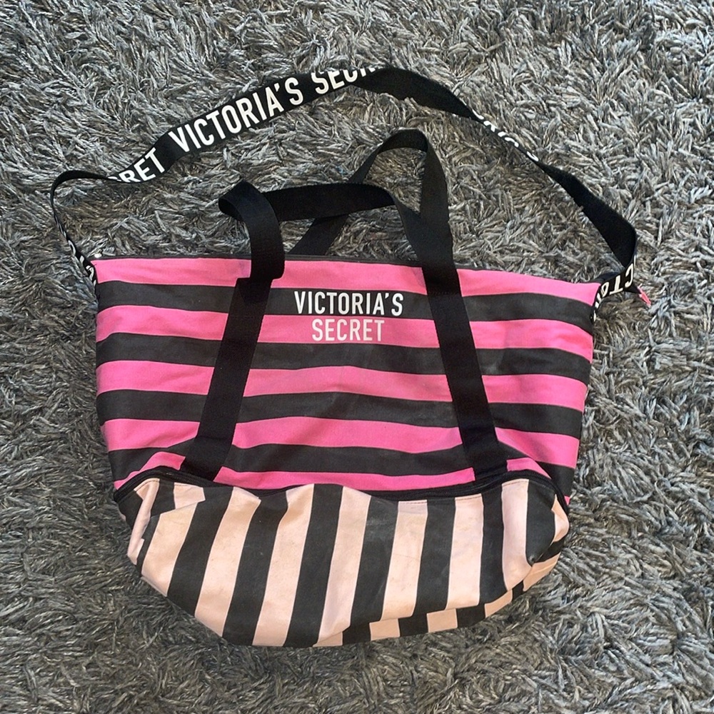 Victoria’s Secret pink black and white bag